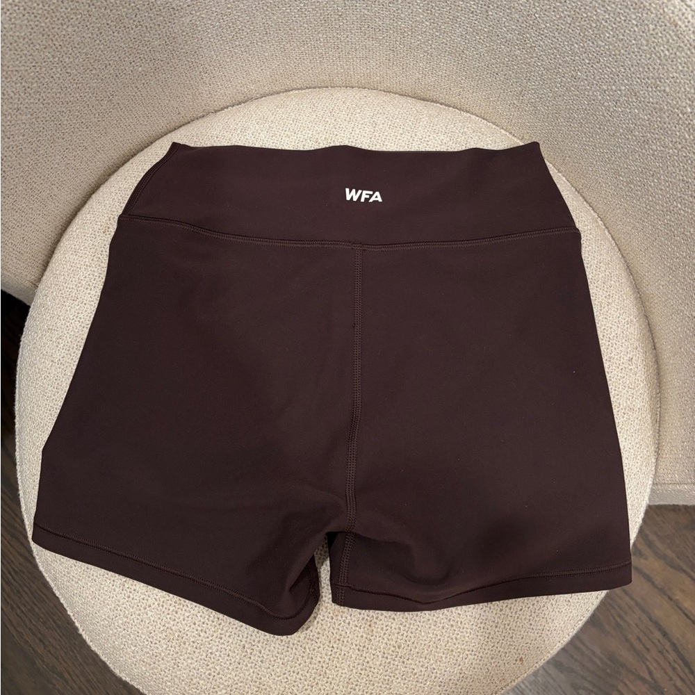 White Fox Active Stronger High Waisted brown biker shorts